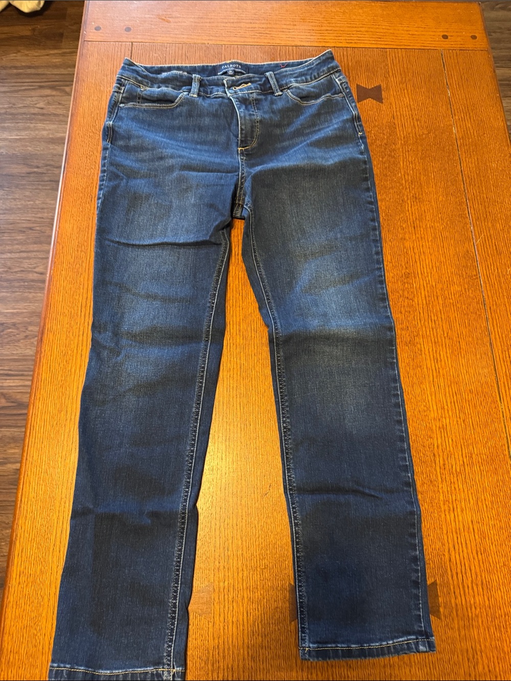 Talbots Women's Straight-Leg Jeans in Dark Blue Wash
